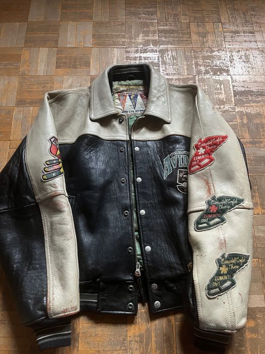 avirex skorzana kurtka leather jacket 90s usa