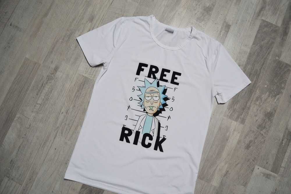 Biała koszulka Rick and Morty L