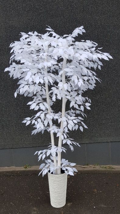 искусственное дерево вазон куст Белое