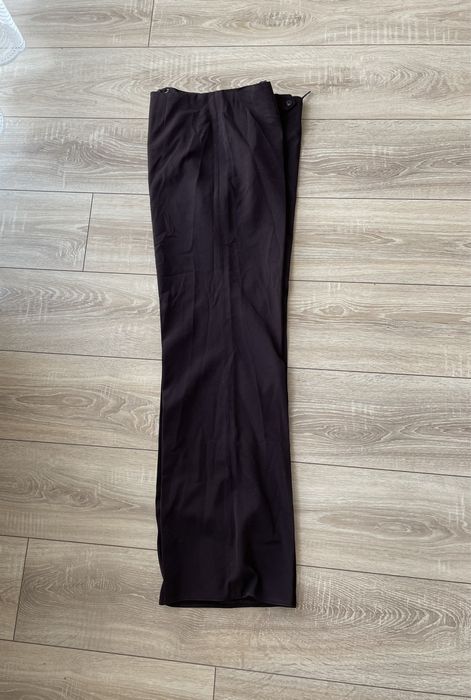 Czekoladowe spodnie kantka dla wysokiej 42