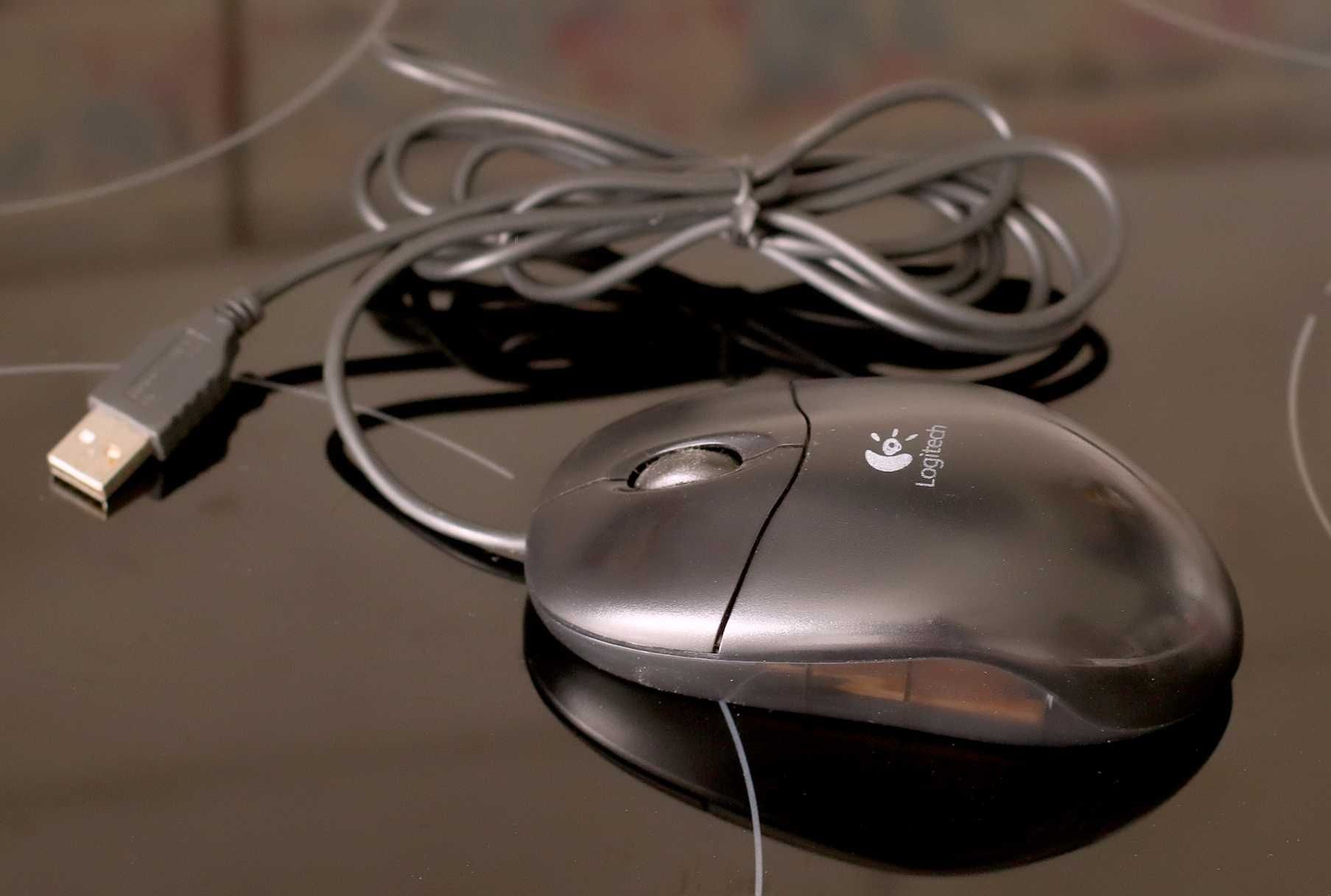 Комп'ютерна дротова миша Logitech, мишка провідна