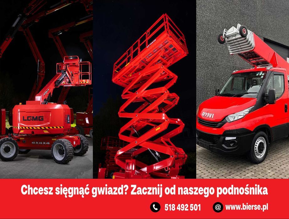 wynajem zwyżka podnośnik koszowy nożycowy zwyżki wynajem podnośników