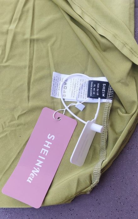 Sukienka midi na jedno ramię marszczona rozcie XL 42  Nowa Shein