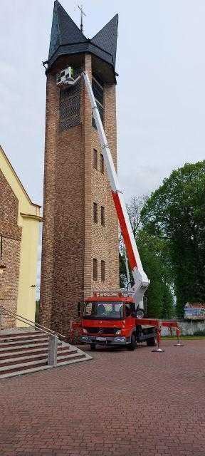 Podnośnik koszowy zwyżka wysięgnik wynajem usługi 27 35 37m 600kg Łódź