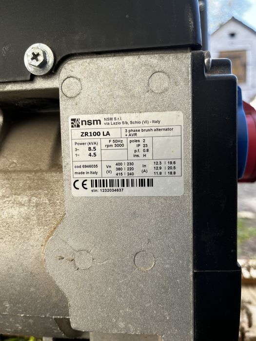 Agregat pradotworczy Fogo fh 9000 tr. 7kw trojfazowy avr