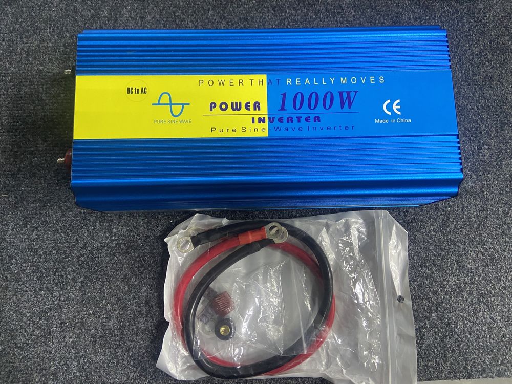 Інвертор 12V  1000W  чистий синус.(витримує тривалі навантаження)