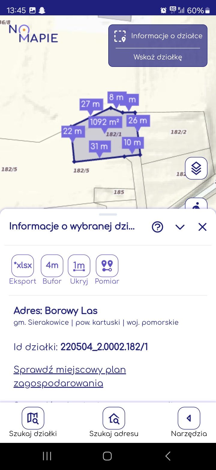 Działka budowlana 1100m