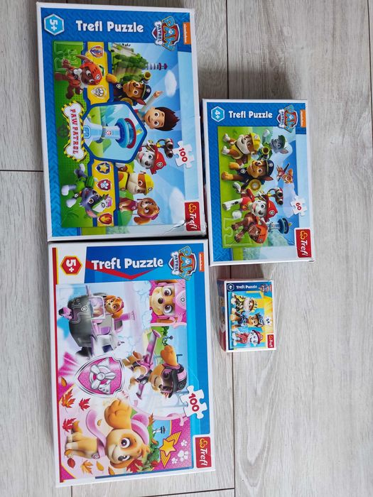 Puzzle Psi Patrol, zestaw 4 sztuki