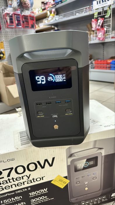 EcoFlow DELTA 2 - Зарядна станція 1024Wh LiFePO4, 1800W, USA, 110в.