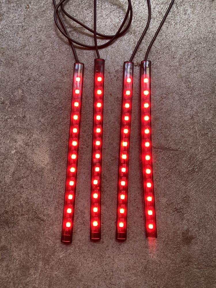 car audio NEONY LED do rytmu muzyki x4 taśmy do auta lub pod samochód
