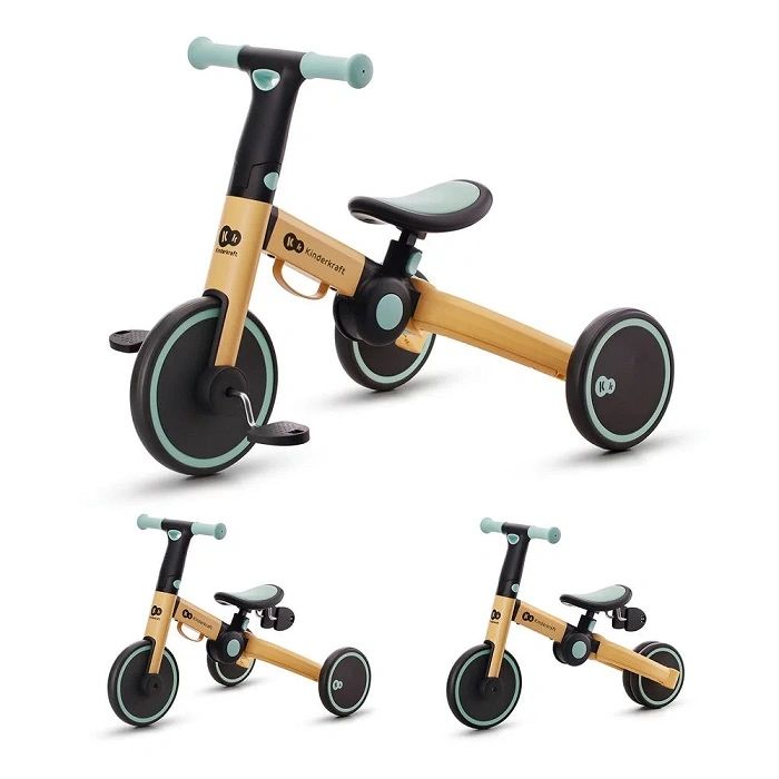 Kinderkraft 4trike rowerek 3w1 żółty