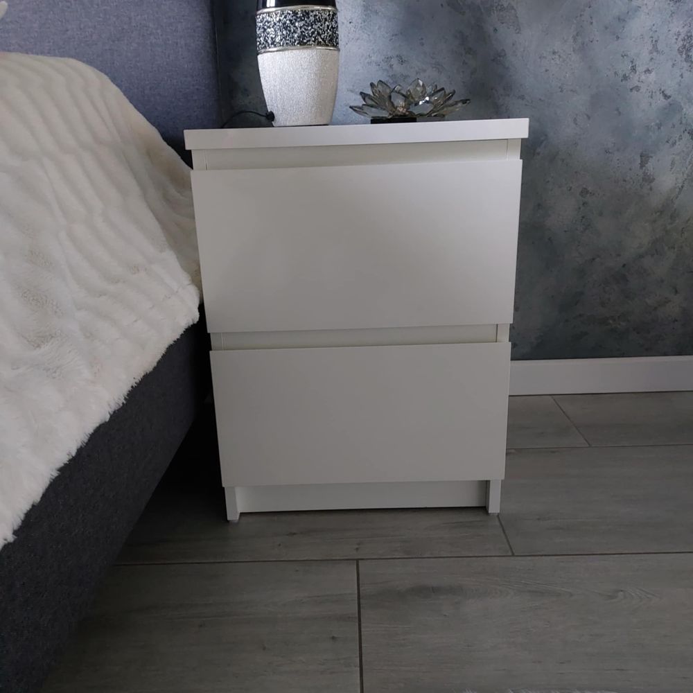 2 szafki nocne, białe Malm IKEA