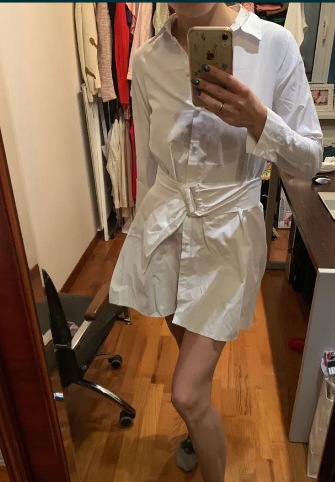 Белая рубашка платье Amisu XS