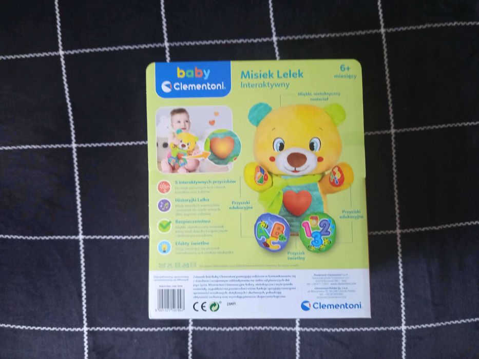 Misiek Lelek Clementoni, zabawka interaktywna
