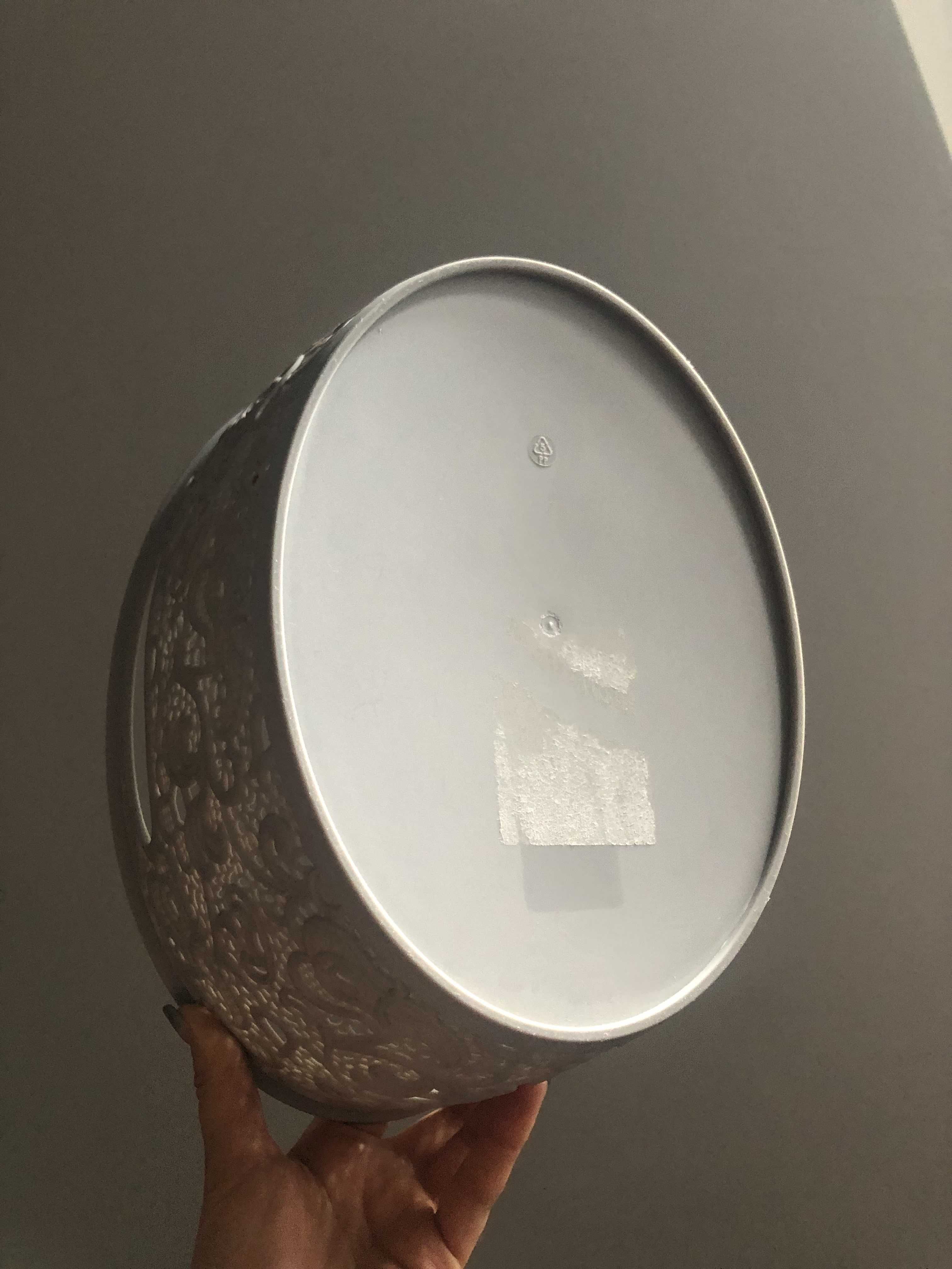 nowy plastikowy koszyk pojemnik z Uchwytami Organizer Szary (219667)