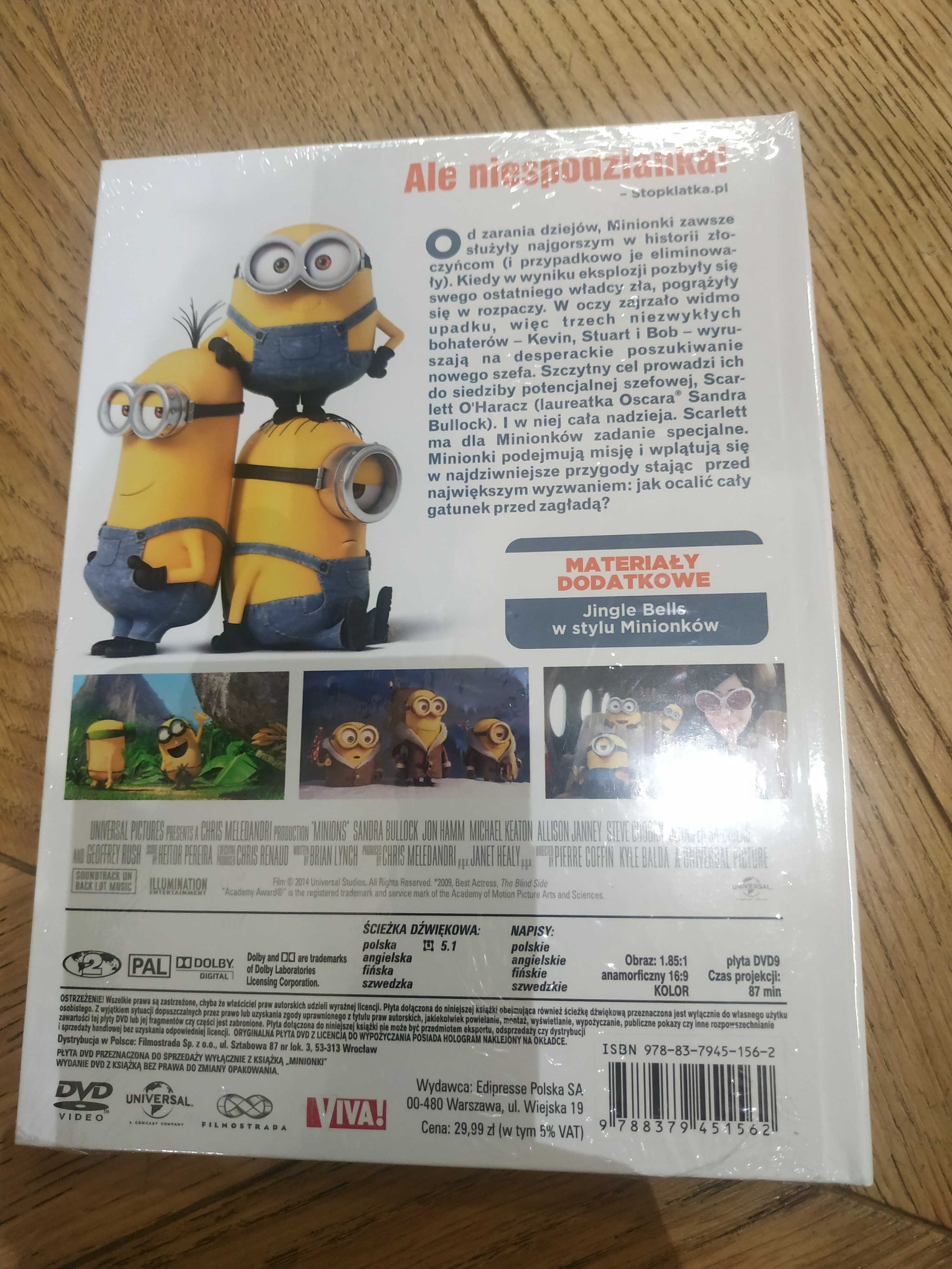 Minionki (booklet) - film DVD, nowy folia
