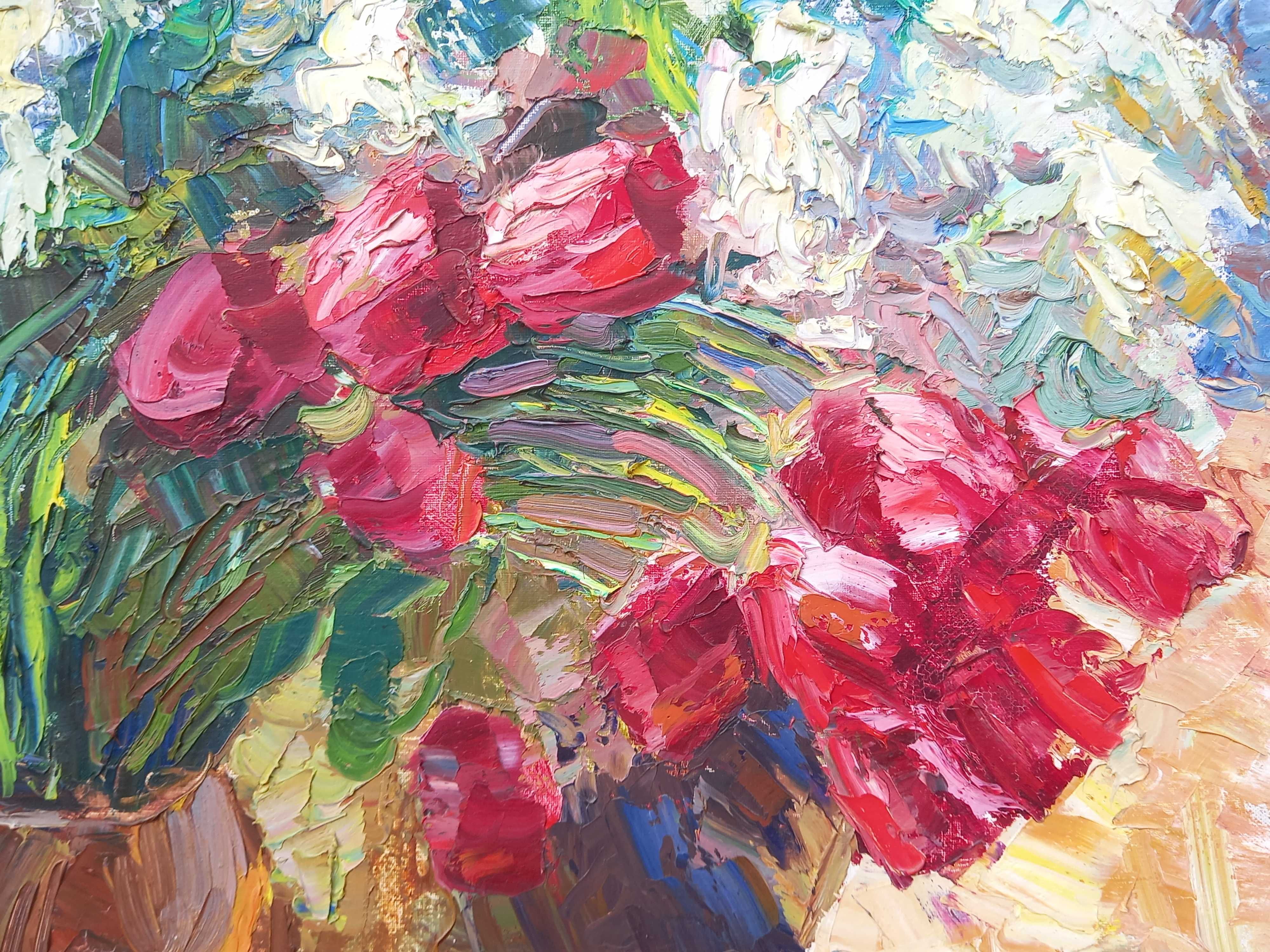 Martwa natura z tulipanami, Jerzy Pogorzelski  ur. 1926 zm. 2003