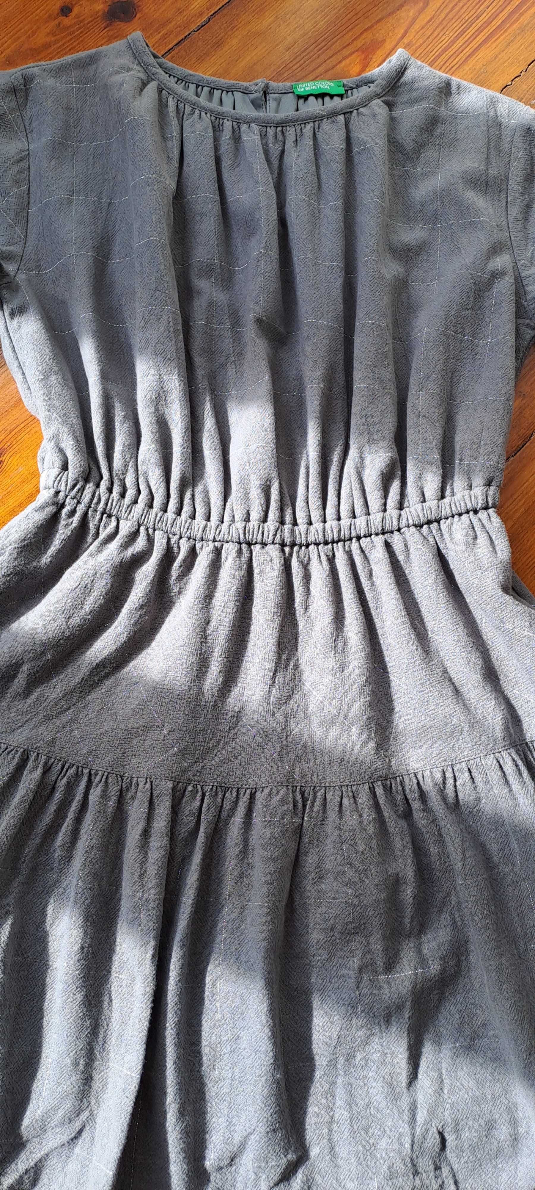 Vestido cinzento Benetton 11 anos