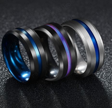 Sygnet Obrączka Ze Stali Chirurgicznej W Kolorze Czarno Kolorowy R.22