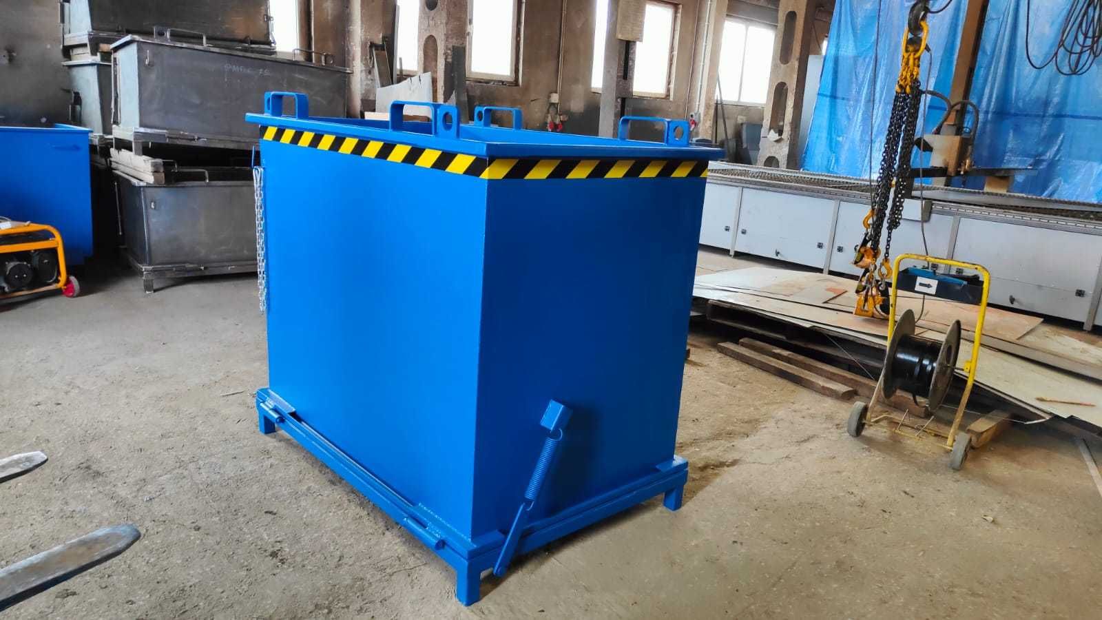 Kontener, opuszczane dno, wózek widłowy PMDC 1,4 m3