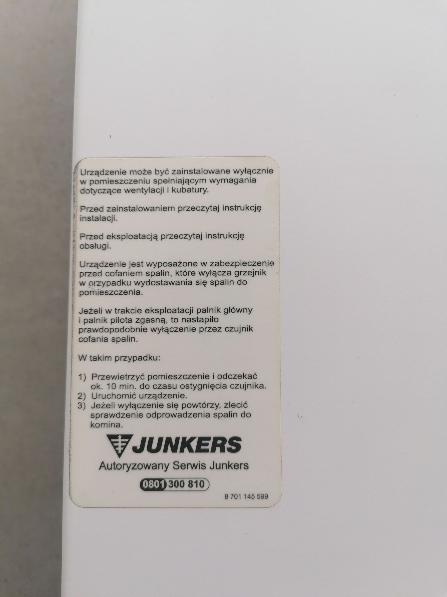 Piec gazowy junkers power control