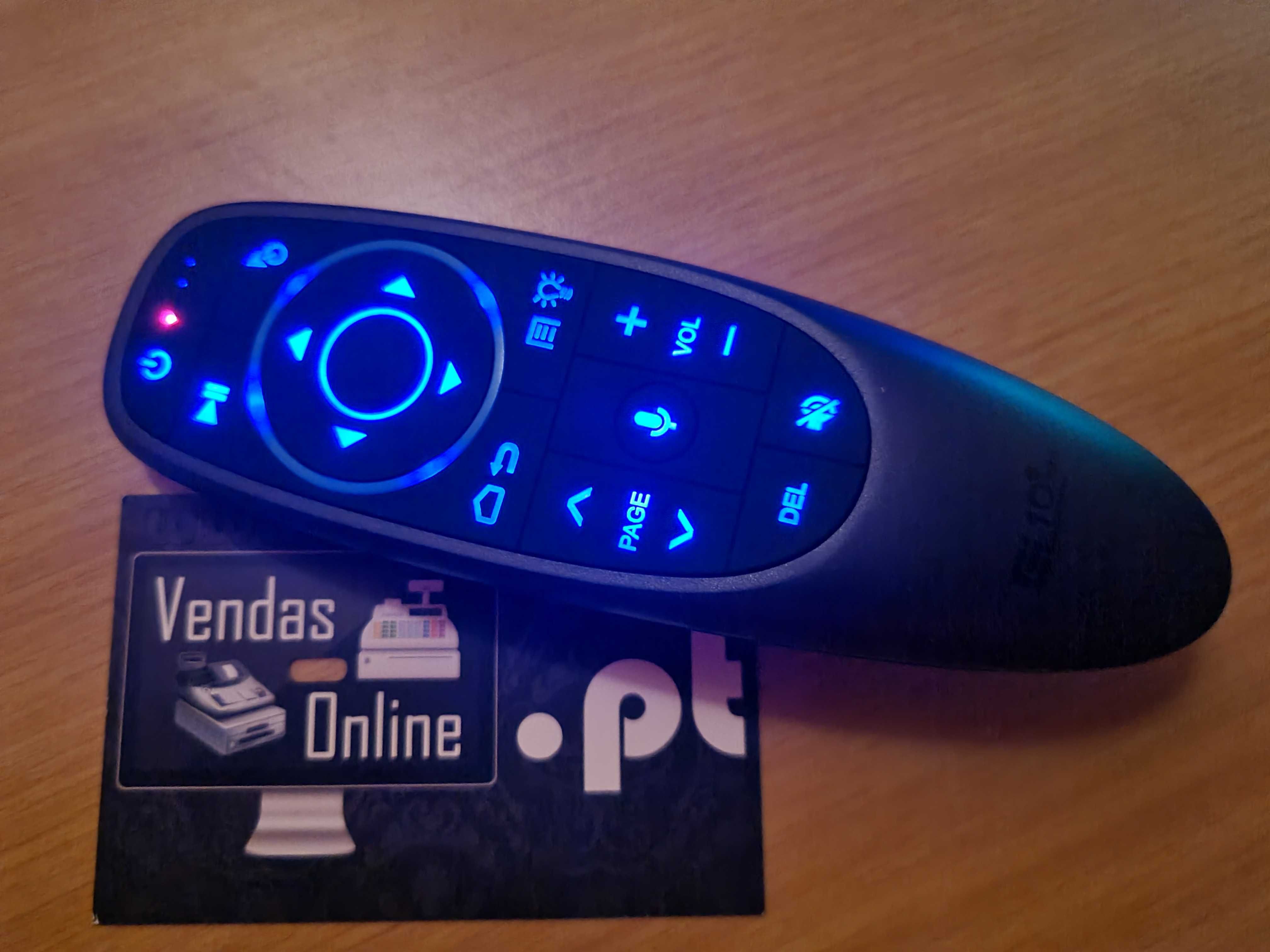 Comando Airmouse G10S Pro 2.4G Bluetooth microfone e teclado iluminado