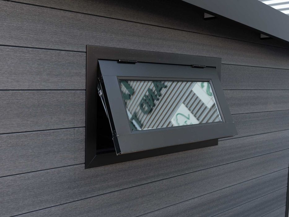 Domek ogrodowy kompozytowo-aluminiowy z pergolą