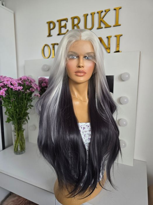Peruka bież z ciemno szarym dołem