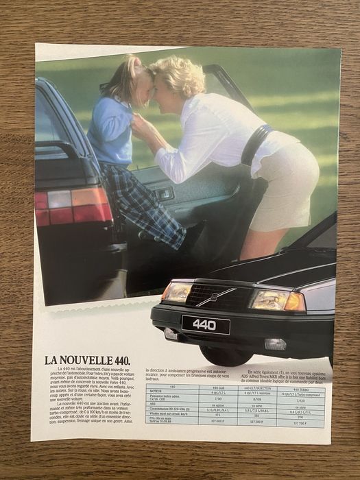 Anúncio Vintage Volvo 440 de 1988