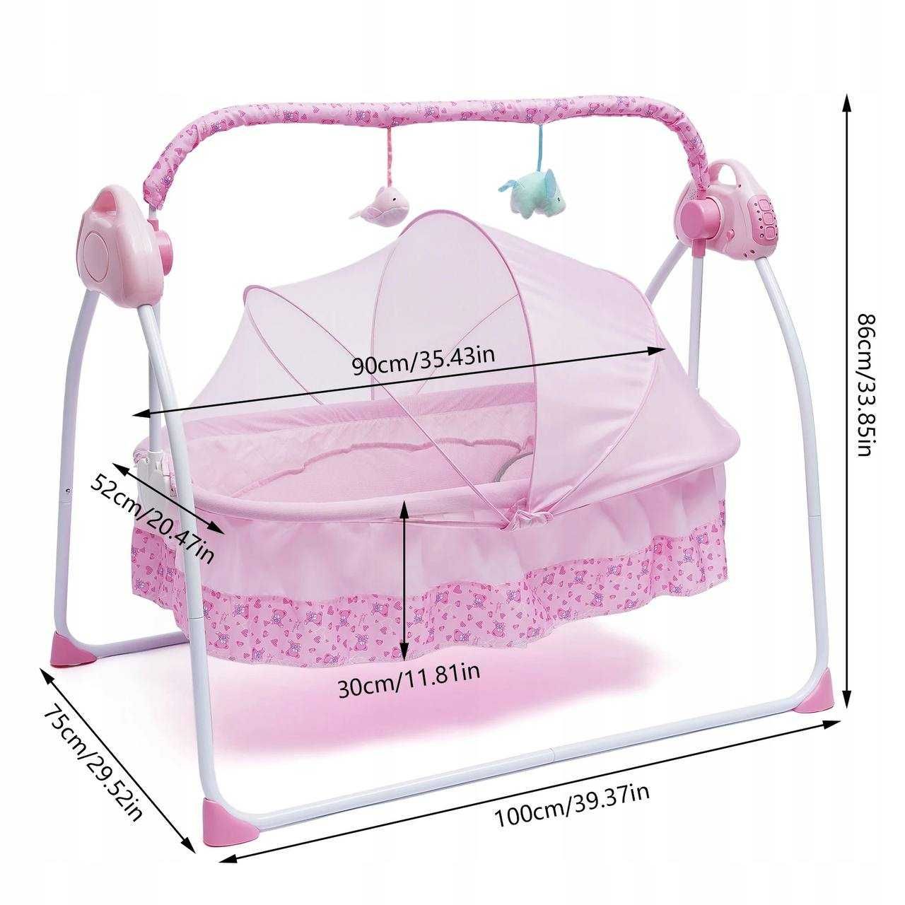 Huśtawka kołyska automatyczna Comfort Bluetooth Music Huśtawka 25 kg
