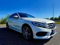 Mercedes-Benz Klasa C SALON POLSKA,Biała Perła,Wentylowane fotele, Czerwona skóra,pakiet AMG