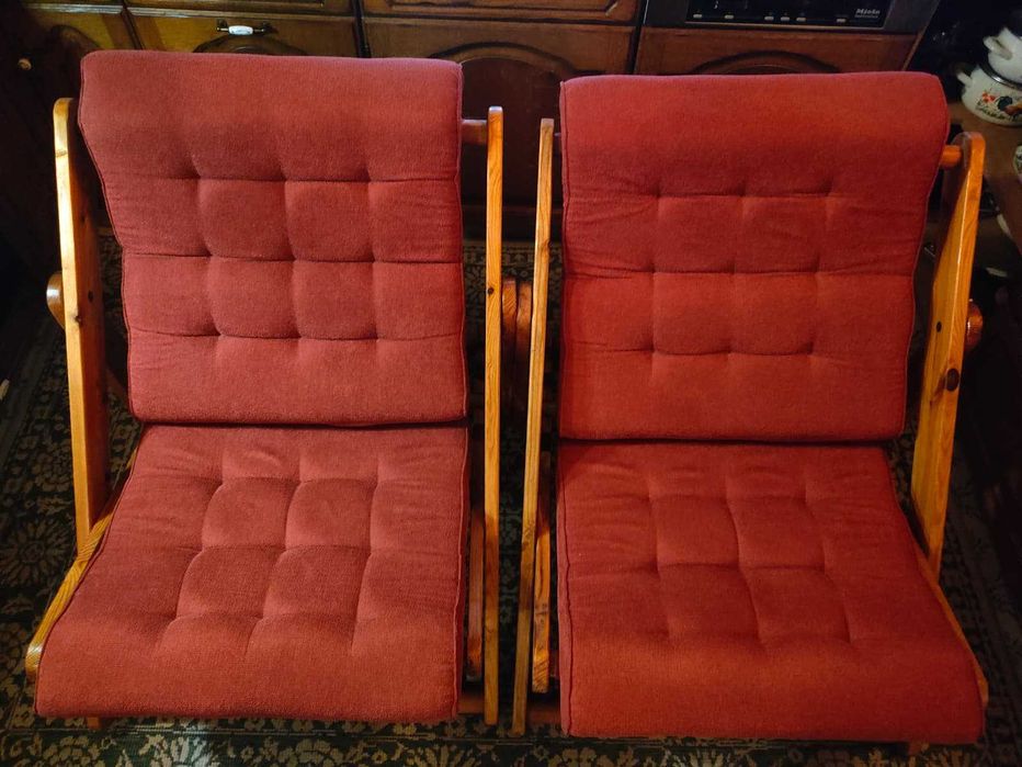 Kon-tiki - fotele retro po renowacji proj. Gillis Lundgren lata 70