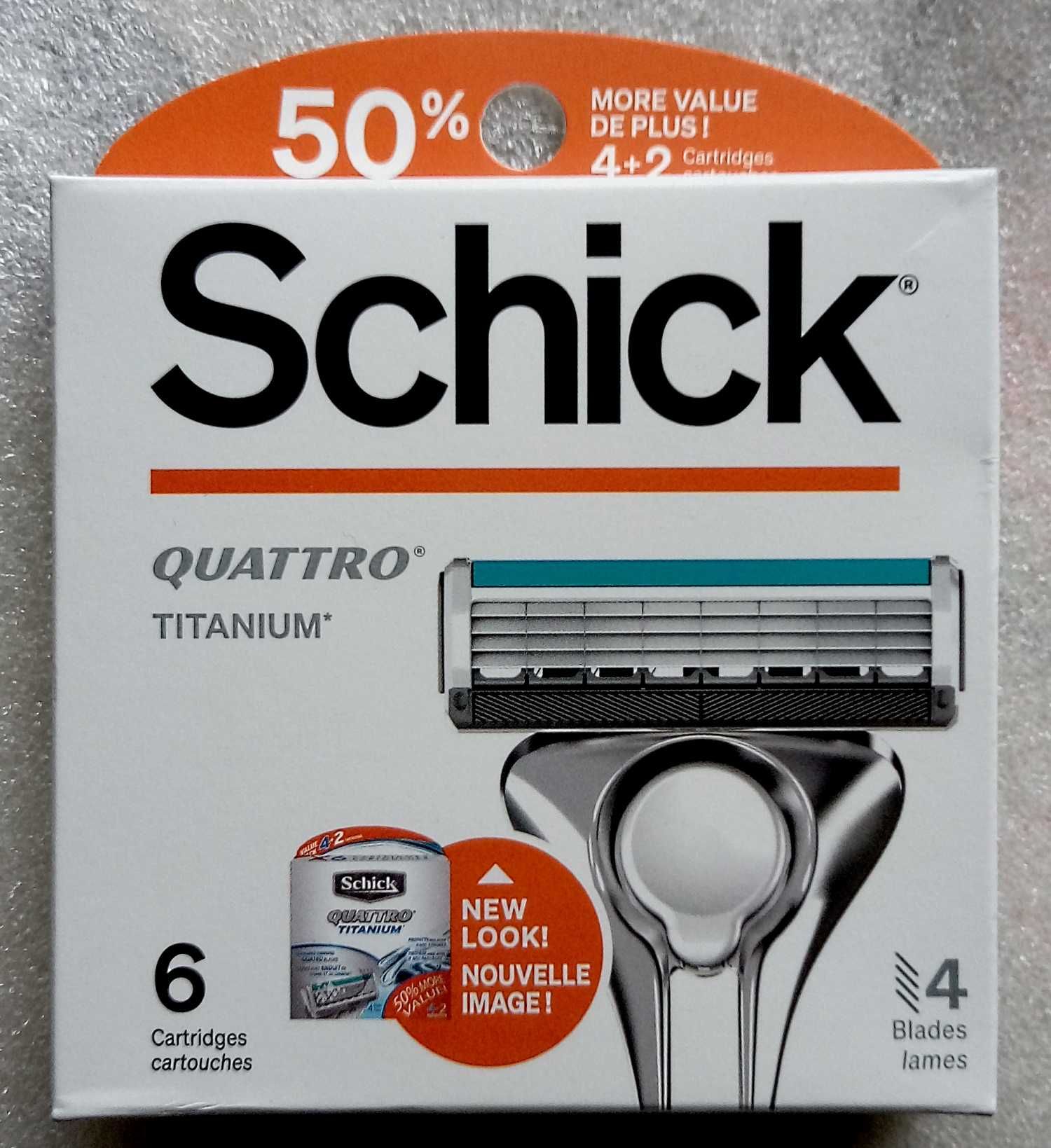 Schick Quattro Titanium 6 картриджей (оригинал)