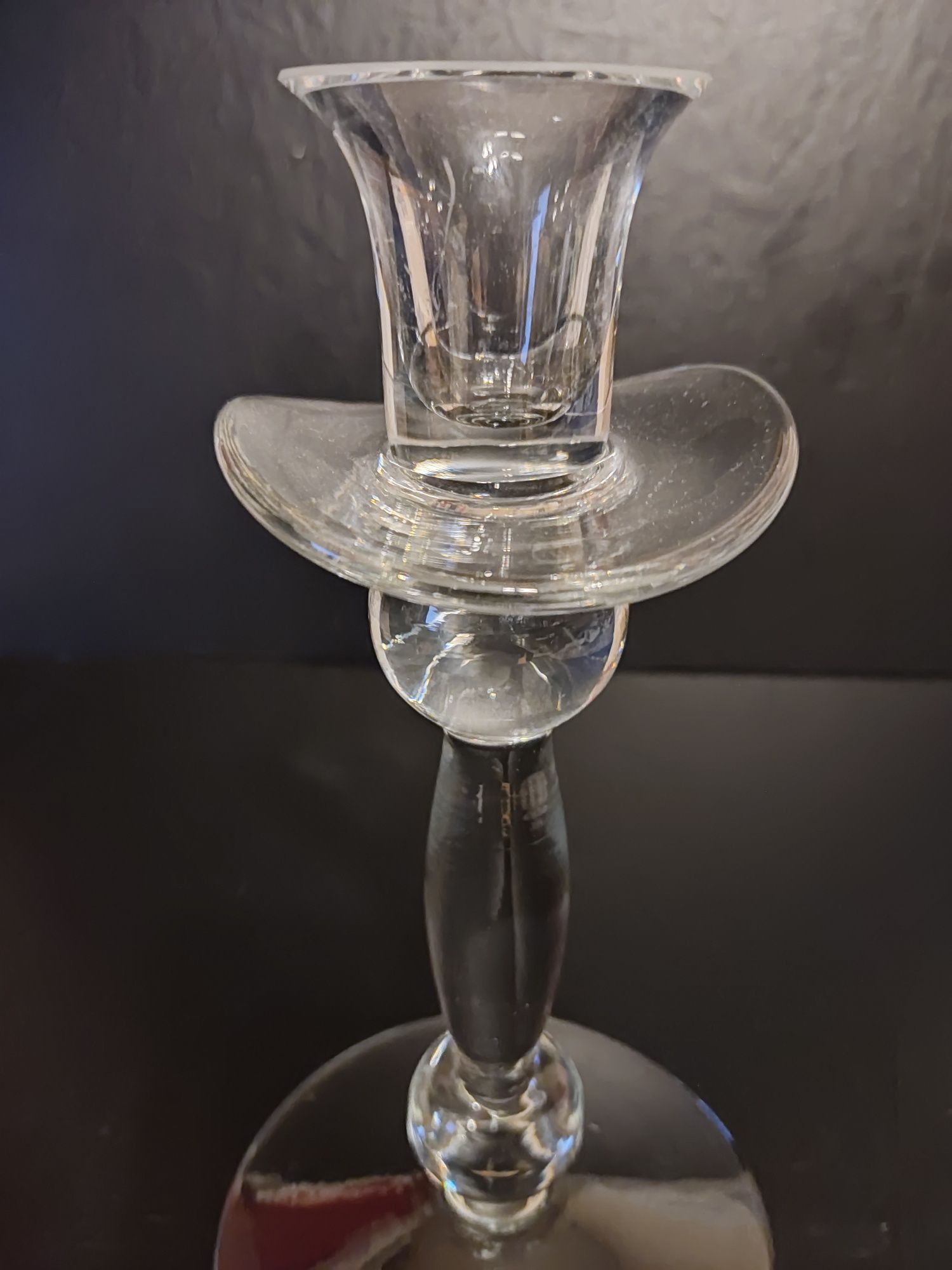 Świecznik vintage - szkło kryształowe