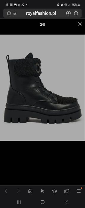 Super wygodne wiązane na suwak  botki z barankien