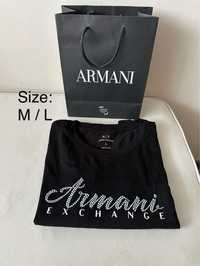 Armani Exchange AX t-shirt bluzka czarna L Model 8NYT91 YJG3Z 1200