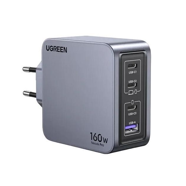 Зарядний блок UGREEN 160W Nexode PRO GaN PD3.1 +кабель 240w. USB-C. 2м
