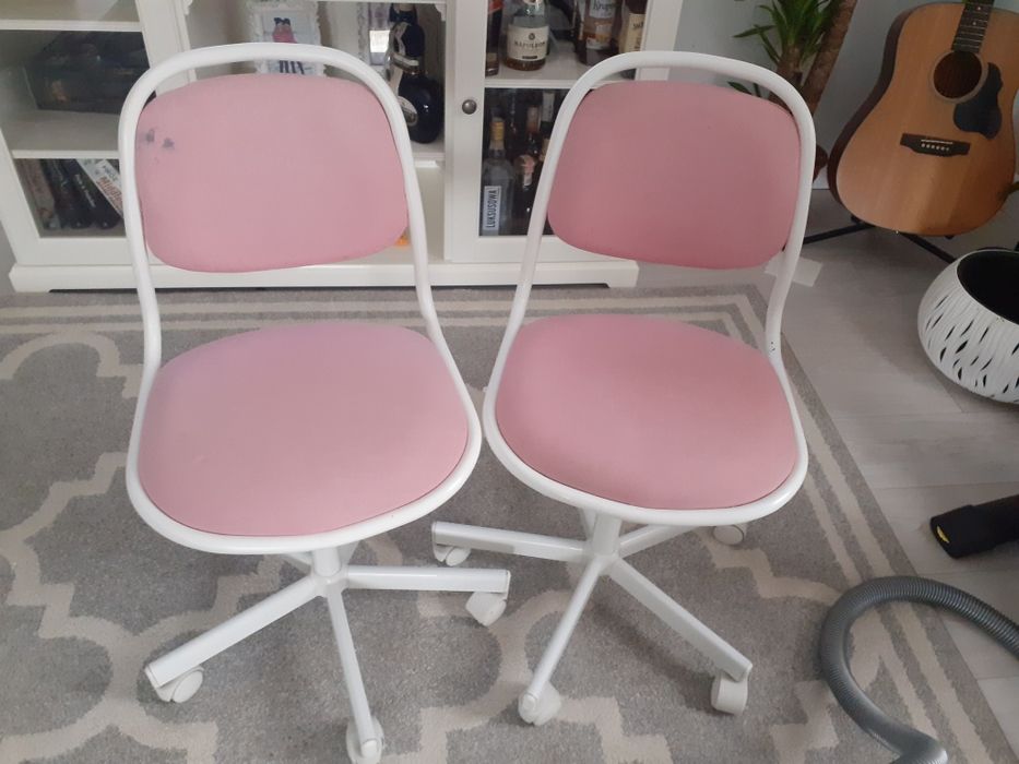 Ikea orfjall dziecięce krzesło obrotowe różowe