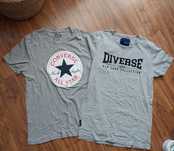Dwie koszulki Converse i Diverse. Roz. M