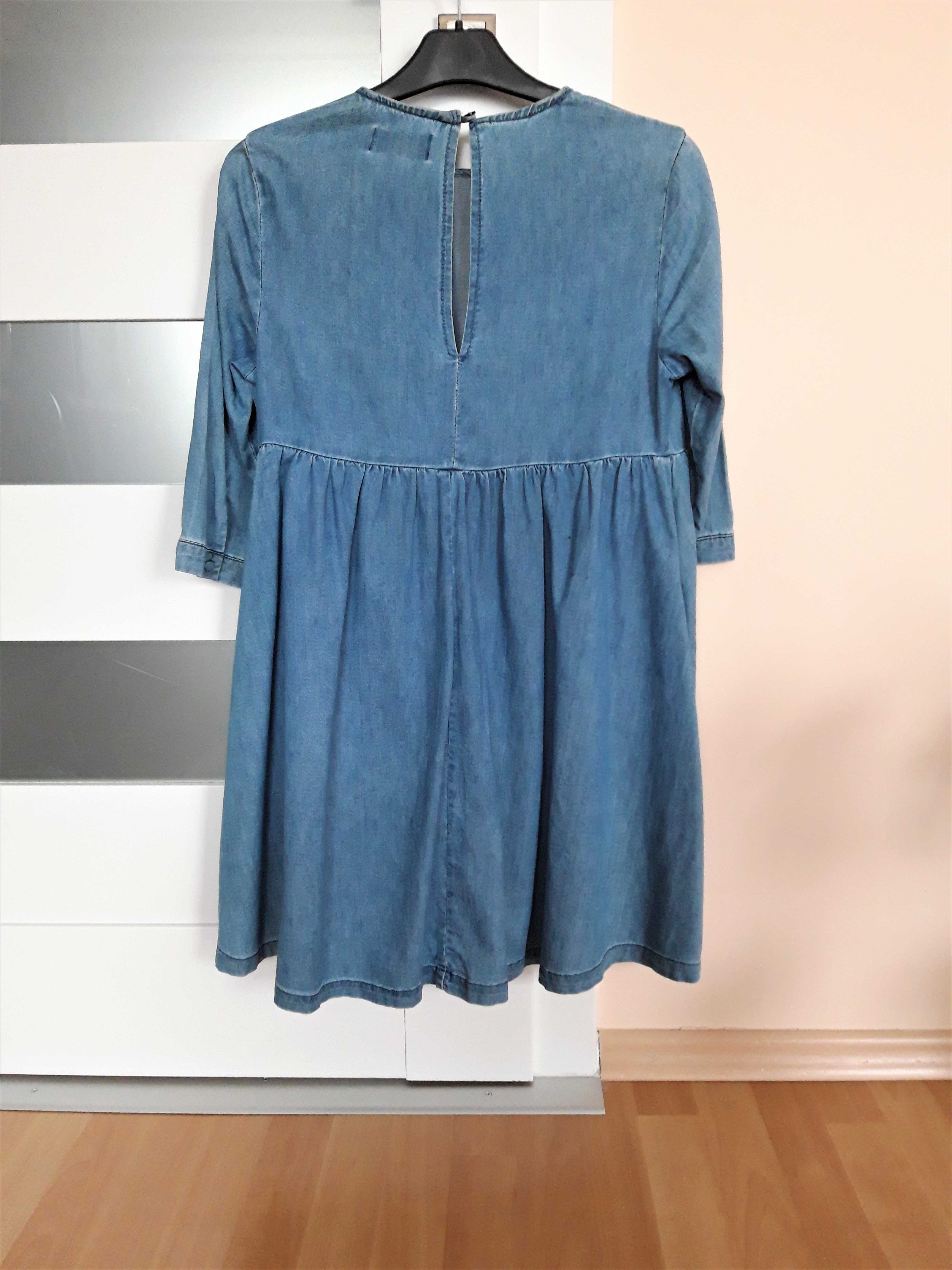 Sukienka z bawełny/jeansowa oversize r32 marka Mohito