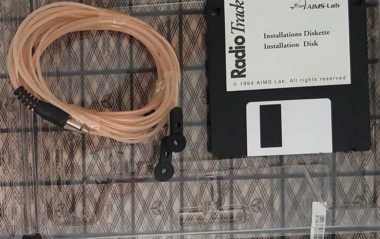 Radio Track - Placa de rádio ISA, com software, para PC - vintage