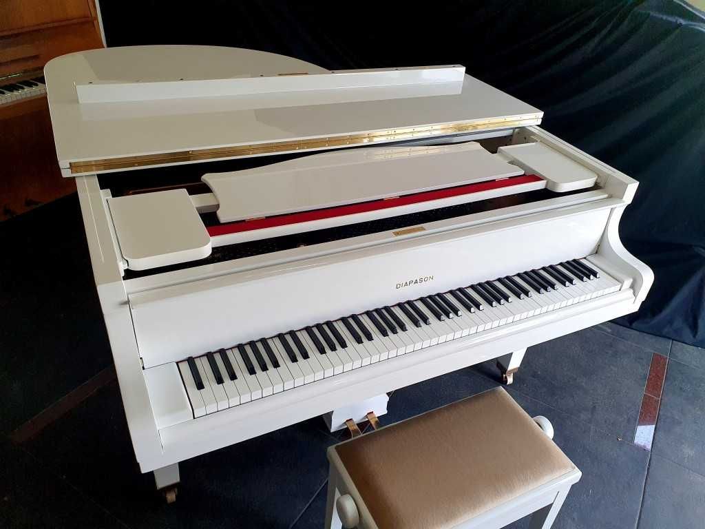 Fortepian DIAPASON 172cm piękny BIAŁY POŁYSK