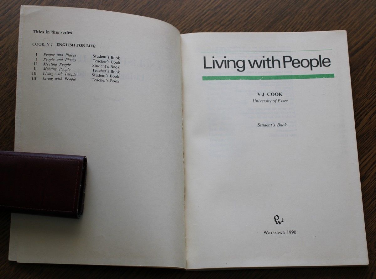 English for Life 3, Leaving with People, VJ Cook, Podręcznik angielski