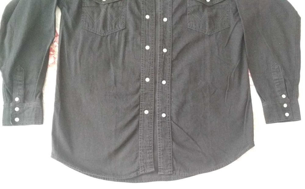 Рубашка джинсовая с длинными рукавами Wrangler, размер 50 (XL)