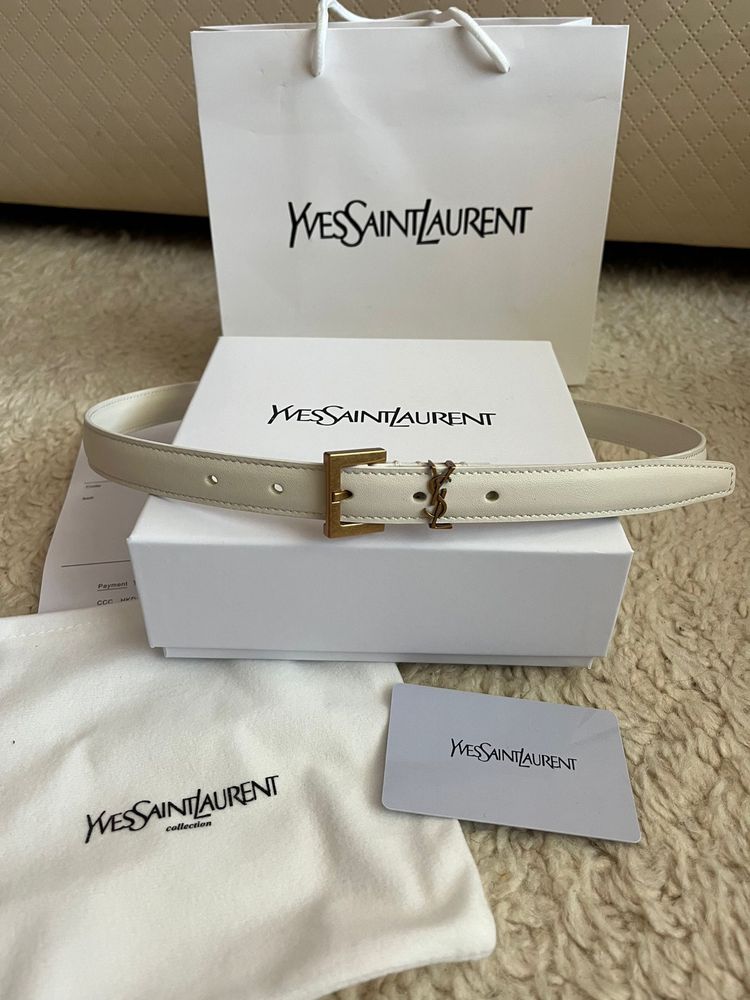 YSL, Saint Laurent, kremowy, biały, numery, 2 cm