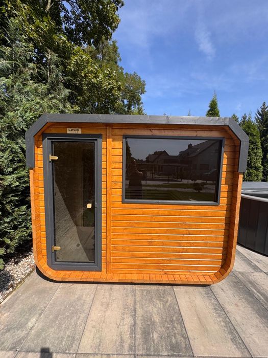 LAWA Sauna KWADRO COMBO z Prysznicem Szwedzkie drewno