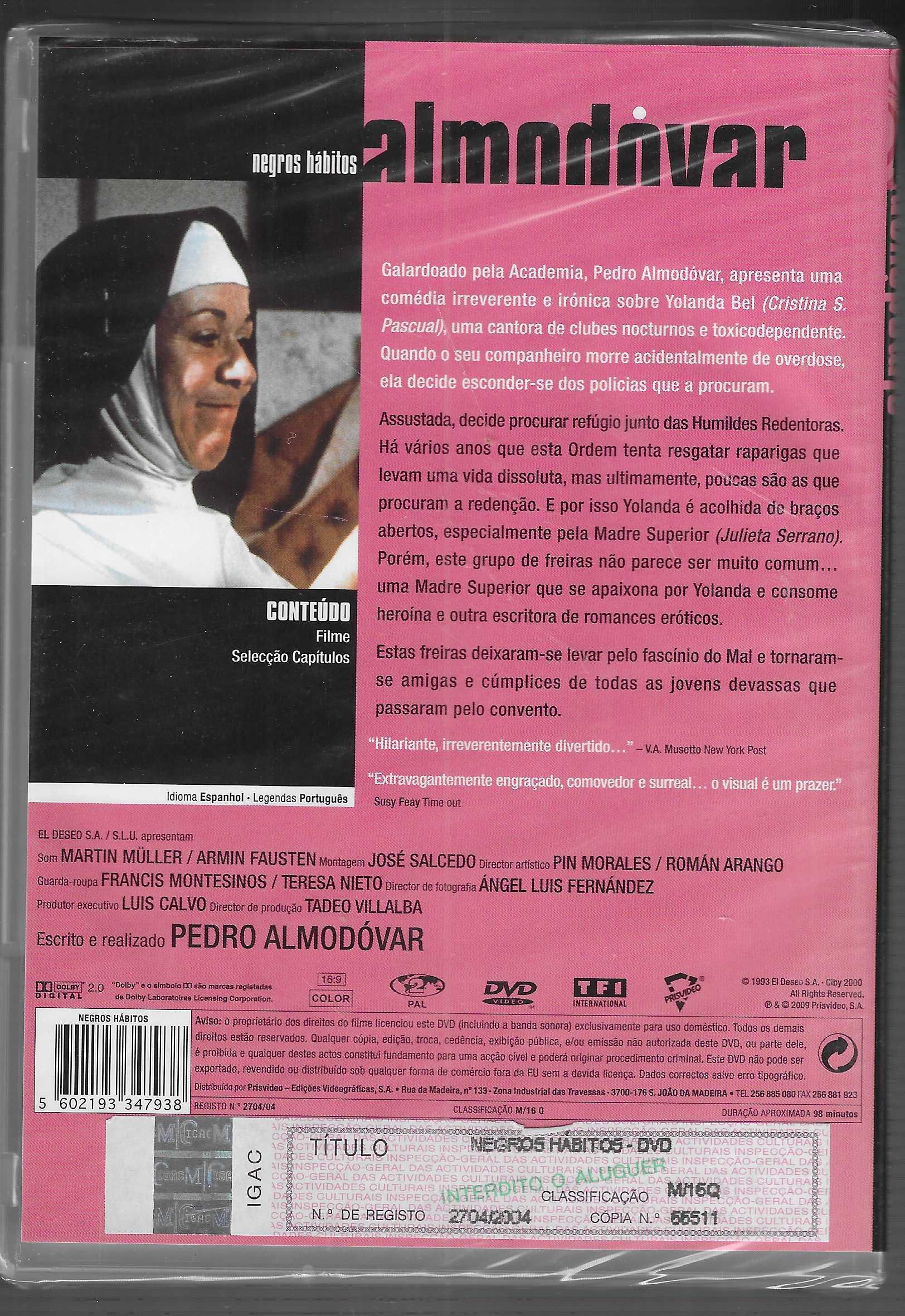 Pedro Almodóvar. Negros Hábitos. (selado)