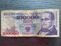 Oferuję kolekcjonerski banknot PRL 100000 zł w idealnym stanie! Okazja