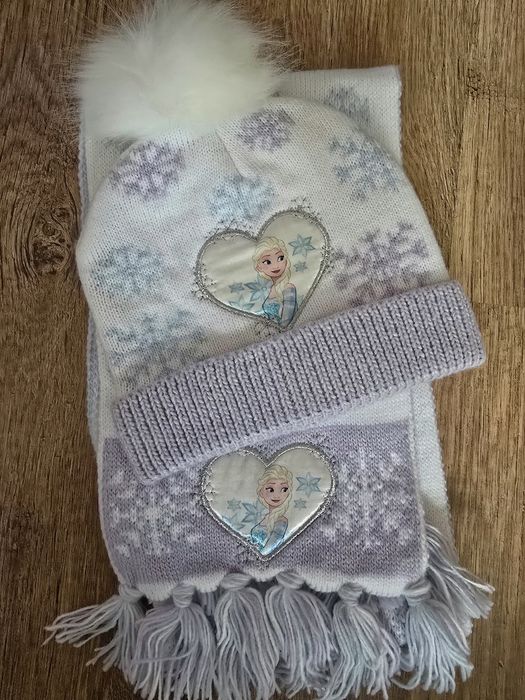 Дитячий набір шапка ,шарф Ельза, 48-50см
