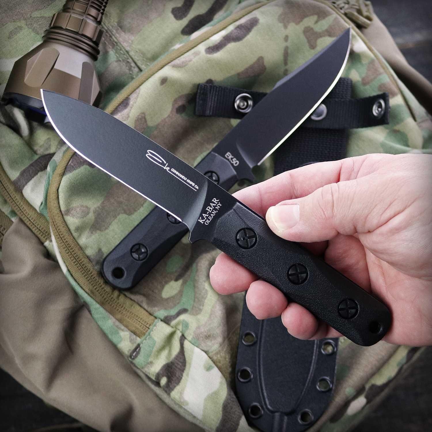 Брелок EDC компактний фіксед KA-BAR EK Commando Short Drop Point EK51